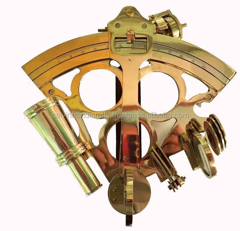Brass 8" Sextant Antique Nautical Marine Navigational Astrolabe Instrument Gift 