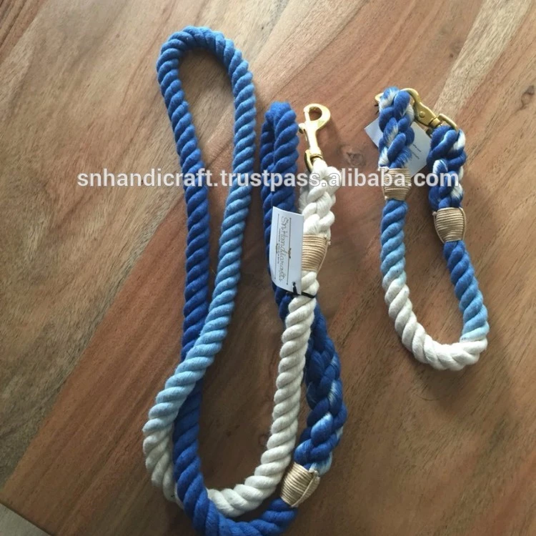 braided rope dog collar