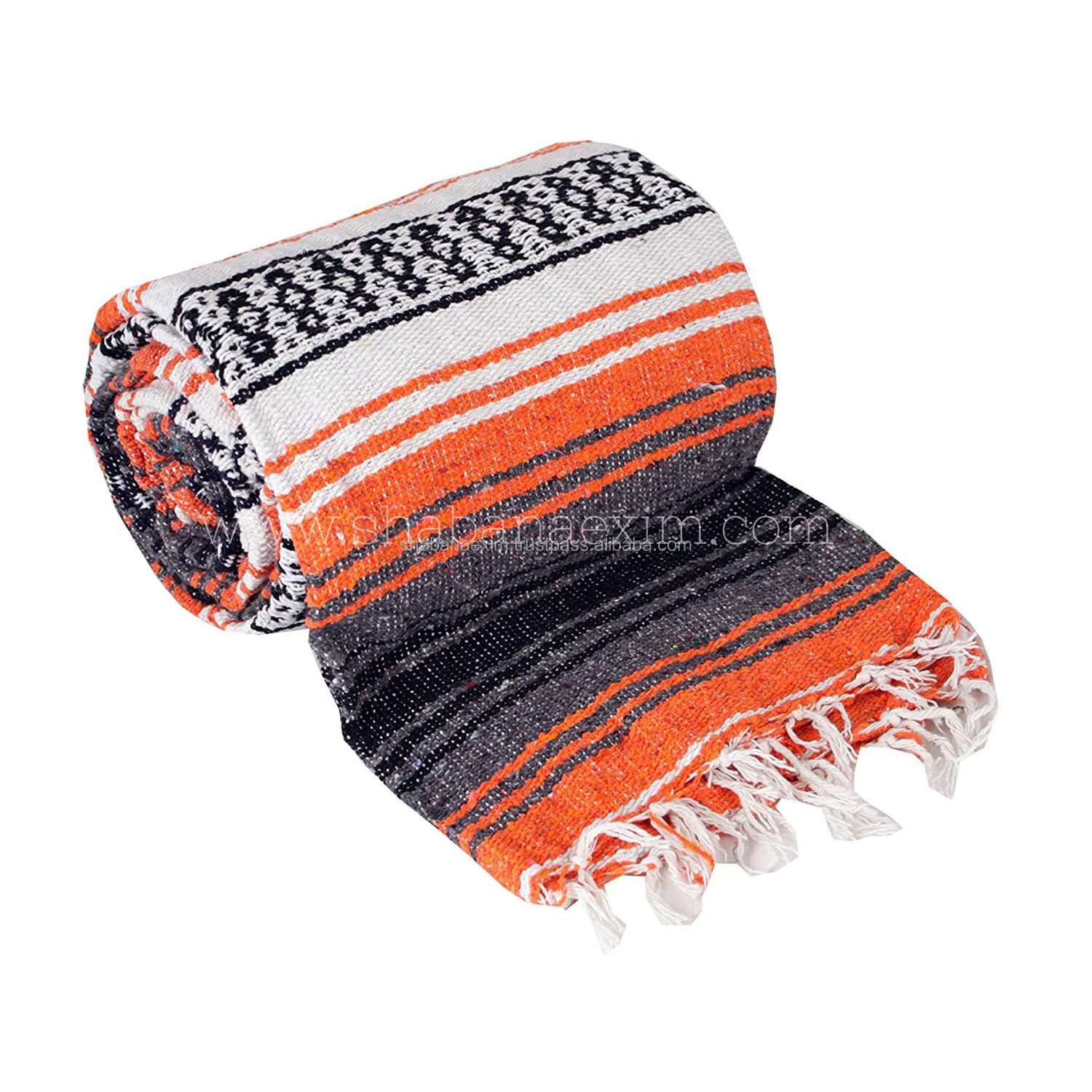 thick serape soft blankets for bed mexican yarn dyed picnic