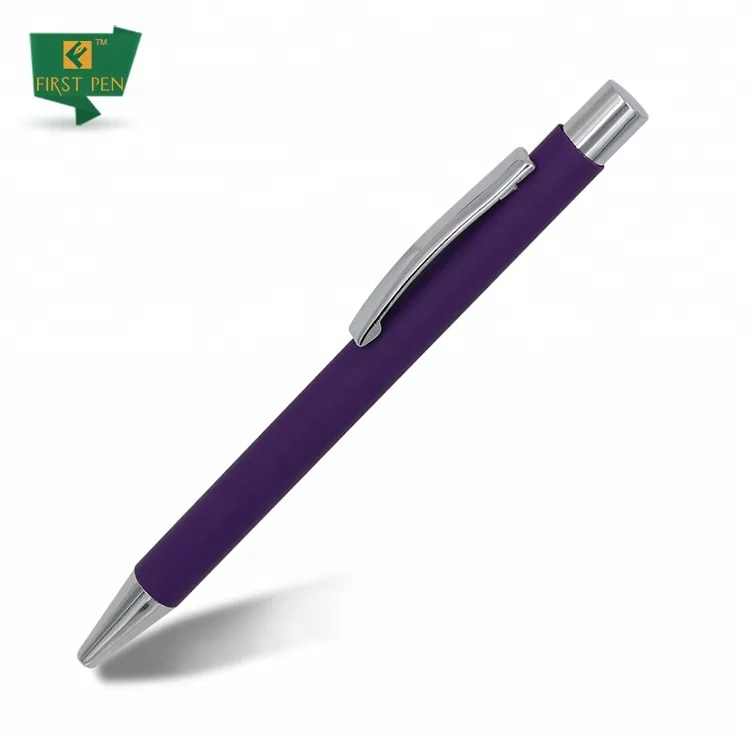 Custom Logo Give Away Pens Matte Metallic Color Ball Pen