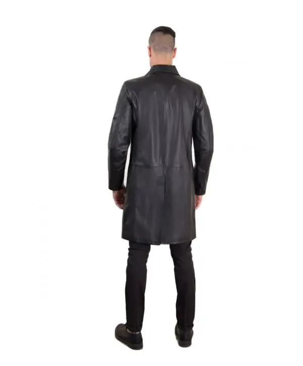 Длинная куртка из черной овечьей кожи 032 MATRIX, оптовая продажа продукции