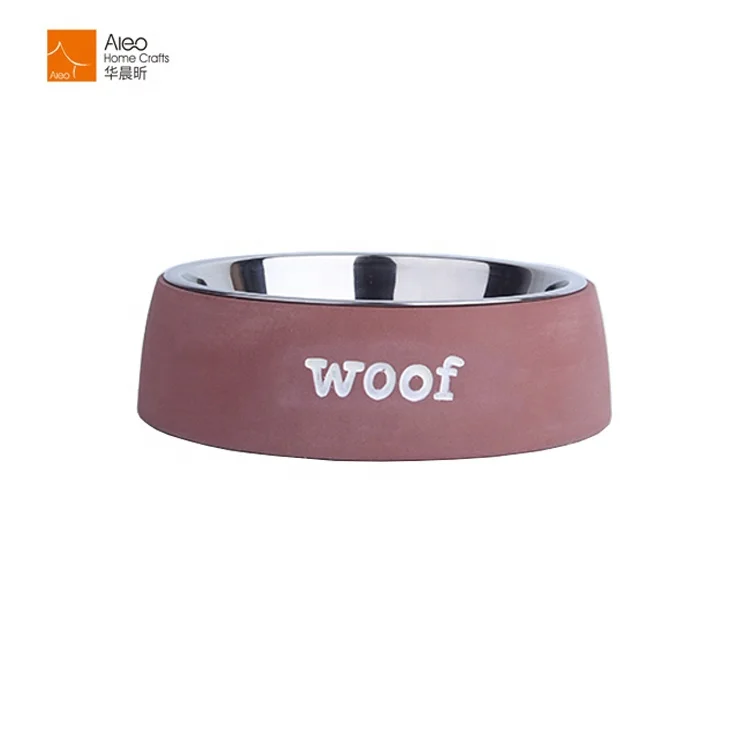 Wholesale New Design Dog Proof Cat Bowls Green Cement Animal Pet