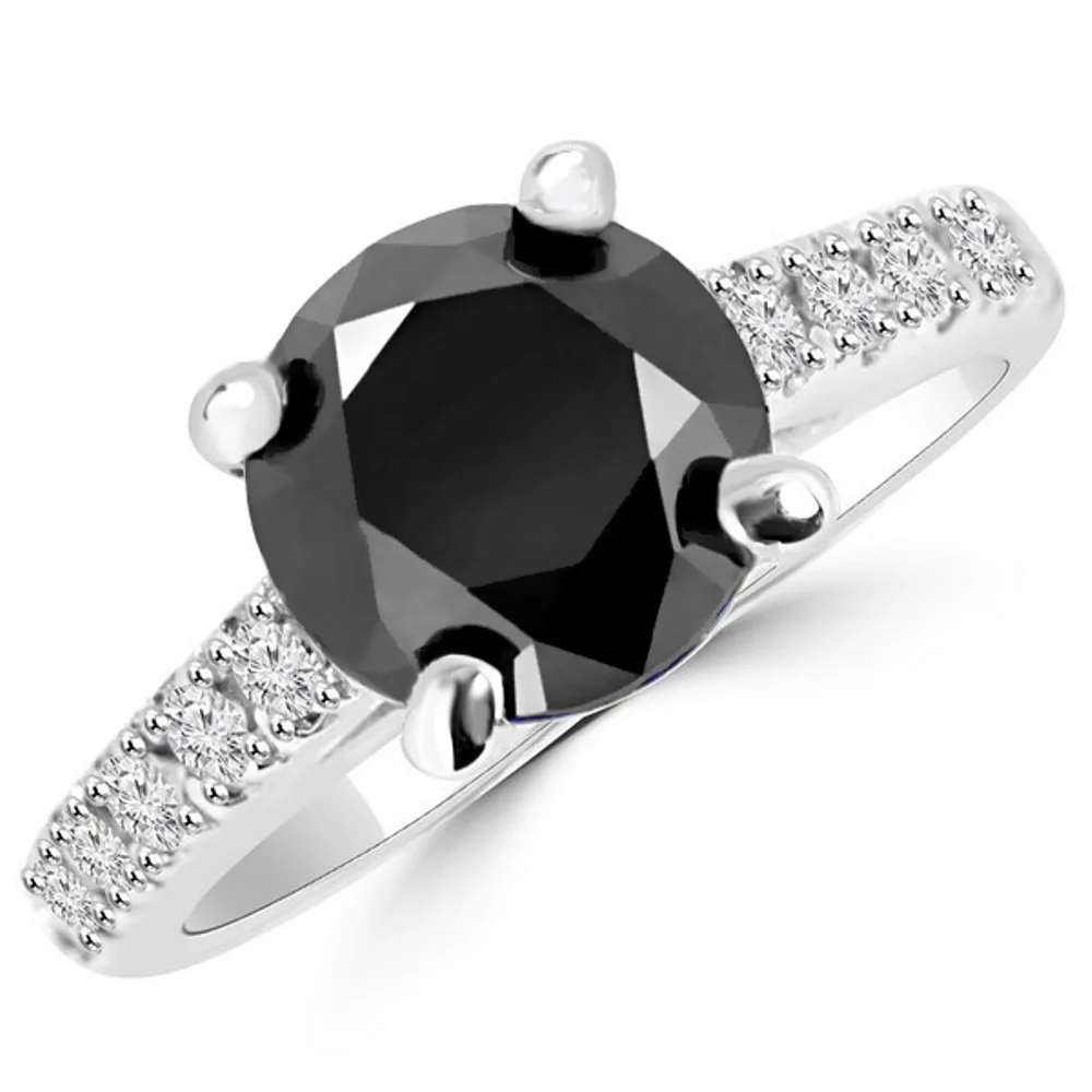 Помолвочные кольца с черным бриллиантом
