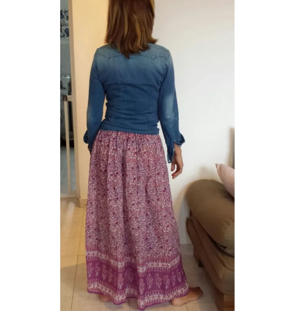 jupe longue violette