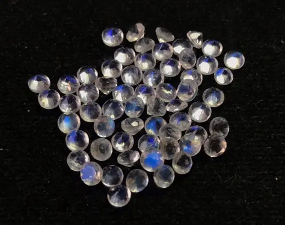 2mm natural rainbow moonstone loose round faceted gemstone - buy