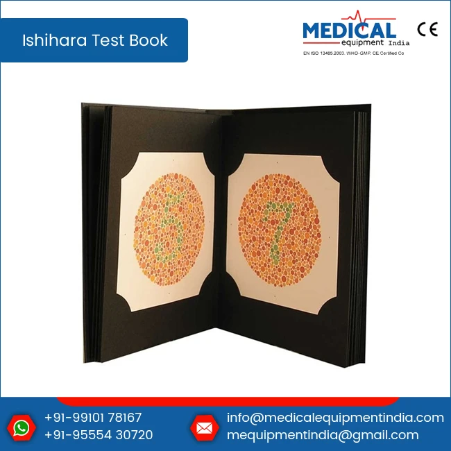 Ophthalmic Equipment Ishihara Color Blindness Test Book