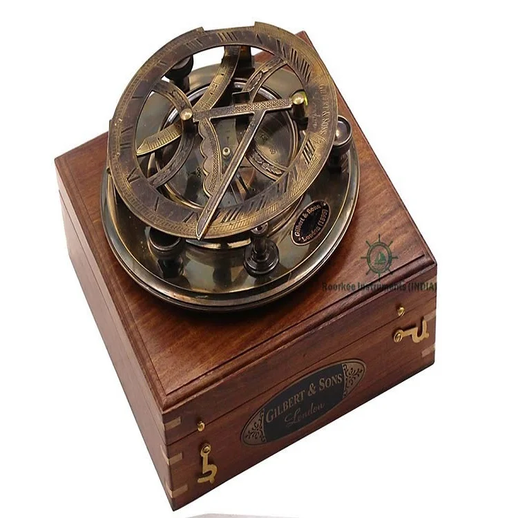 Roorkee Instruments India Top Grade Gilbert & Son London Sundial Compass/Perfectly Calibrated Compass 