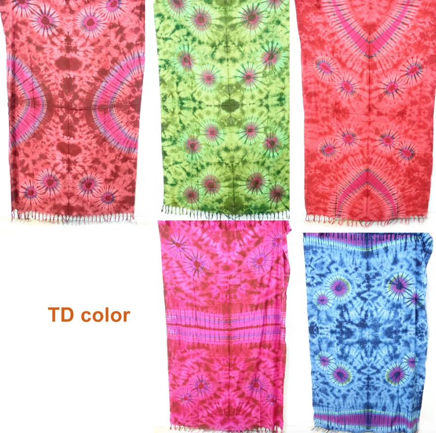 Винтажный цветной галстук ручной работы в стиле хиппи бохо с красочными бусинами пляжное саронг тайском