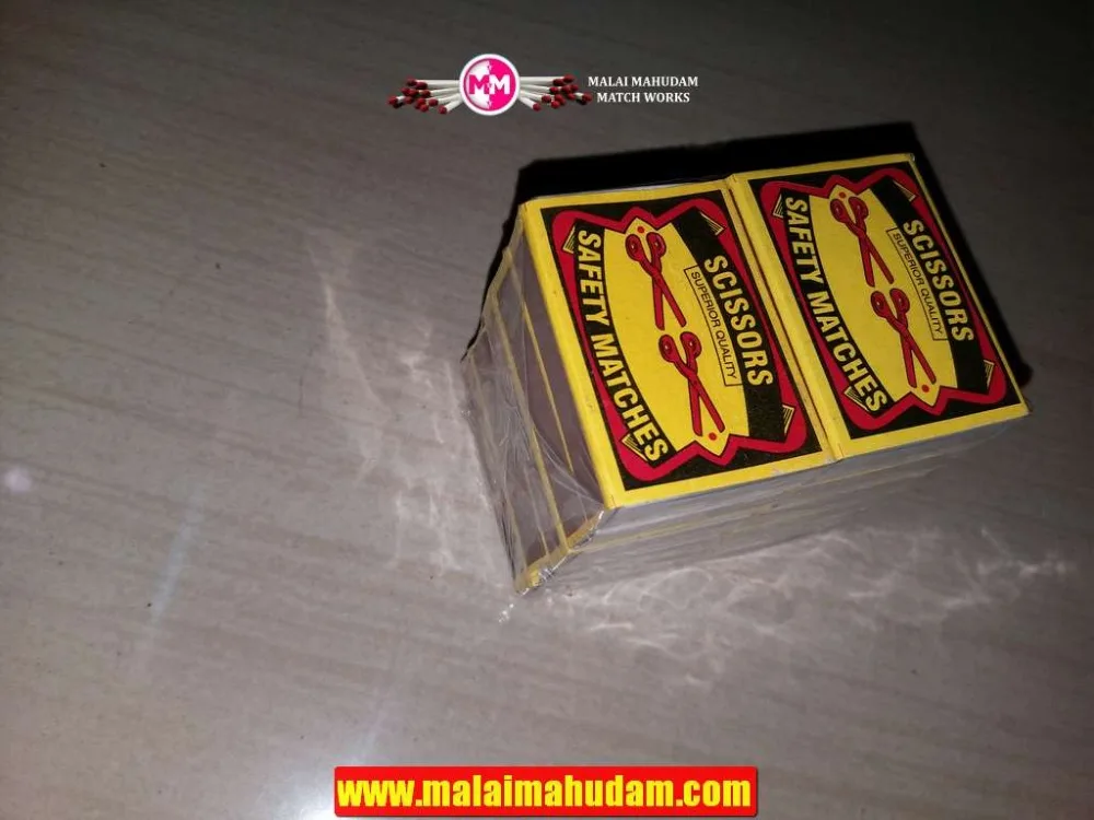 Красочные деревянные солнечные безопасные спички с черной спичкой