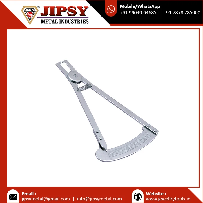 Jauge à éventail Pour Pierres Précieuses - Outil De Mesure Diamant, 5 Bras, Acier Inox - Pour Bijouterie, Gemmologie - 13