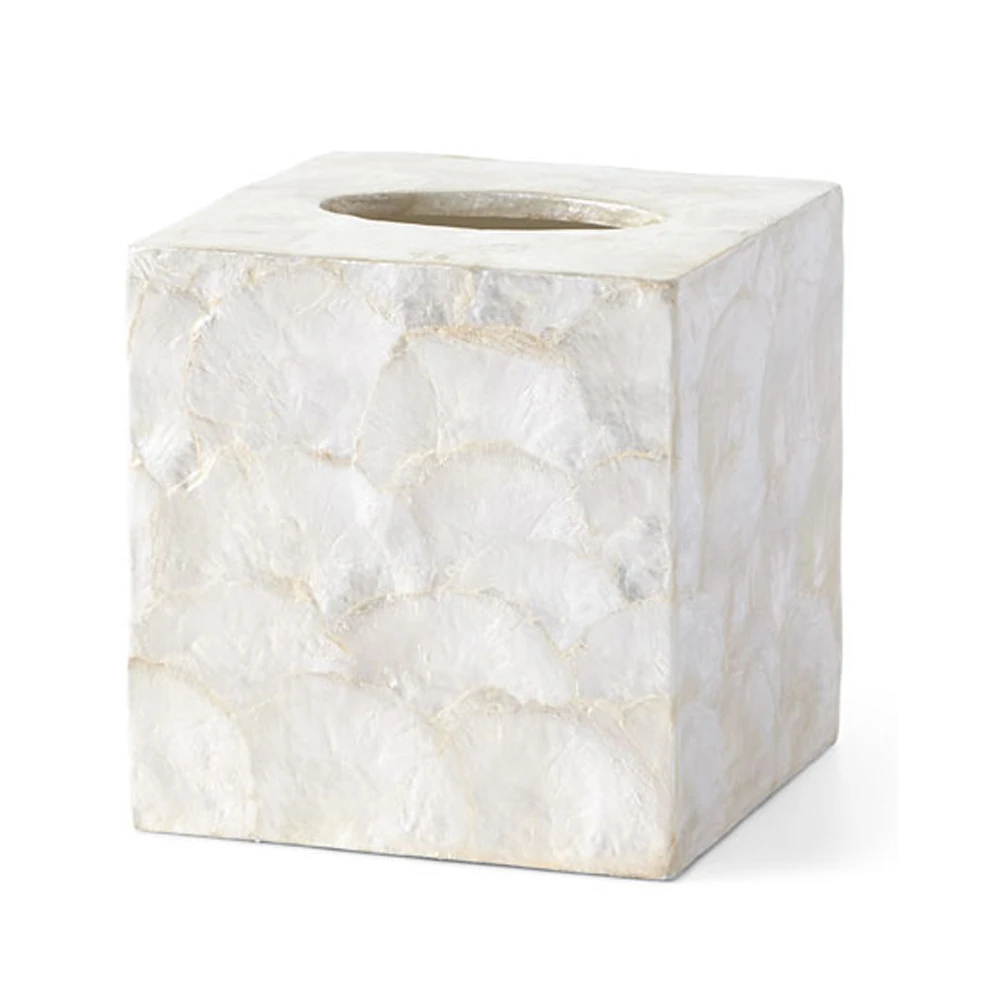 Caja Decorativa de tejido imitación de mármol cubierta Paquete de 2 