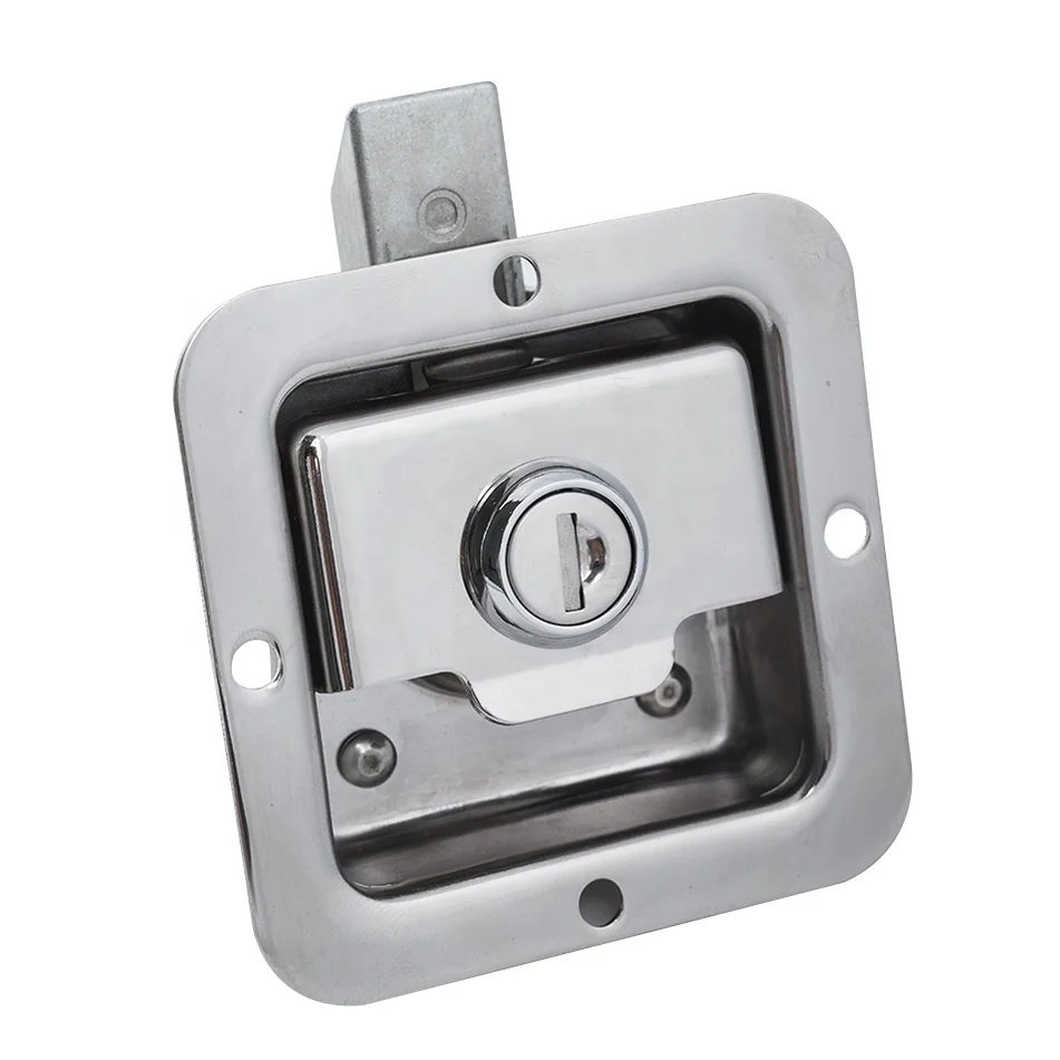 Serrure De Boîte à Outils Camion - Loquet Palette Acier Inoxydable Avec 2 Clés Pour Camping-Car Et Remorque