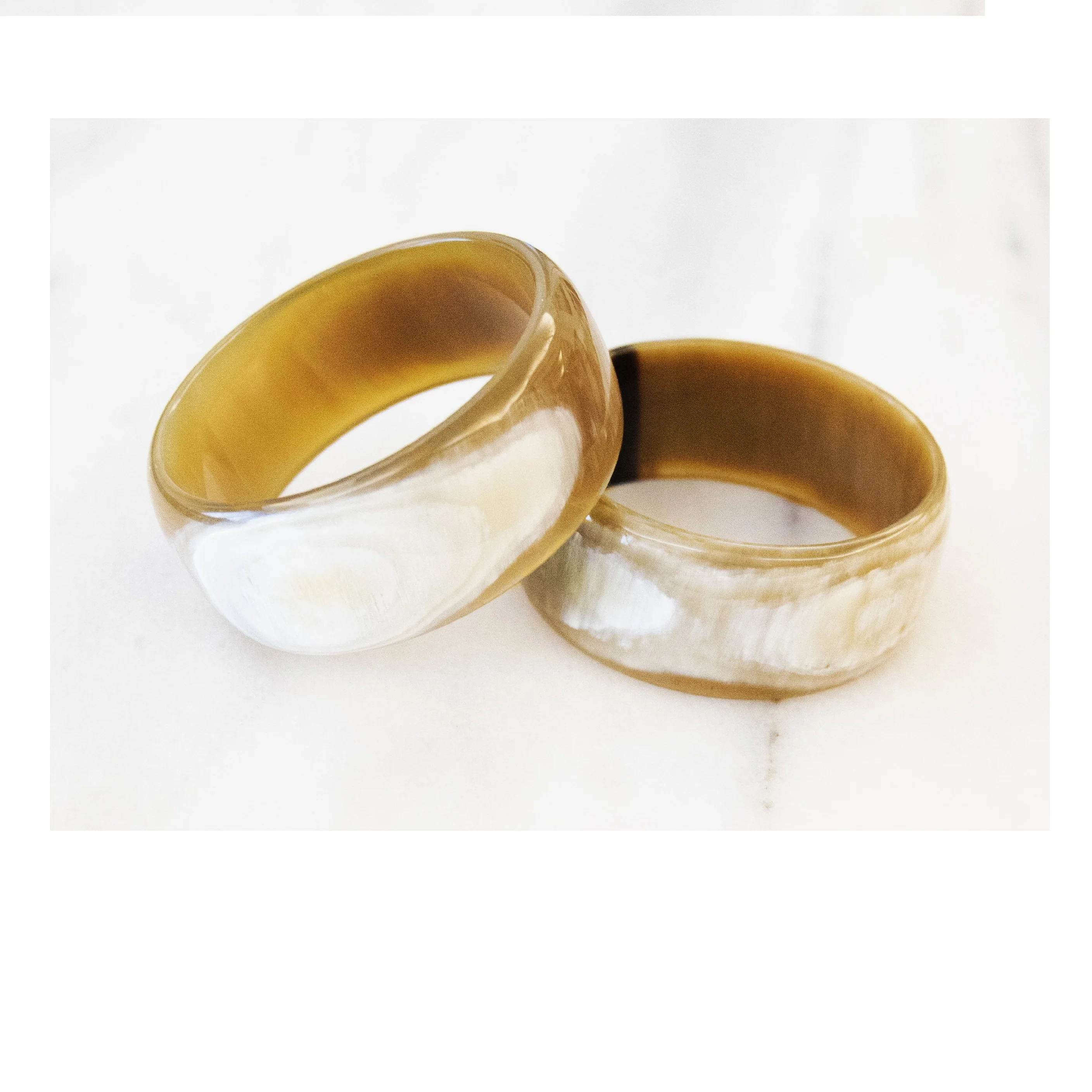 Decorative Buffalo Horn Cuff Bangle Bracelet - Customized Size