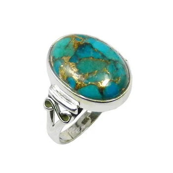 sky blue turquoise ring indian jewelry solid 925 sterling silver rings women fashion silver rings fine jewelry