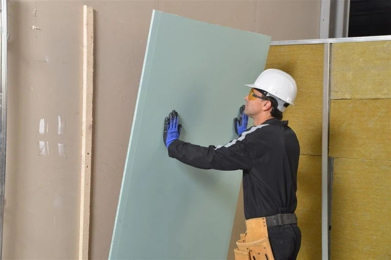 Moisture Resistant Plasterboard For Dry Lining Internal Walls And