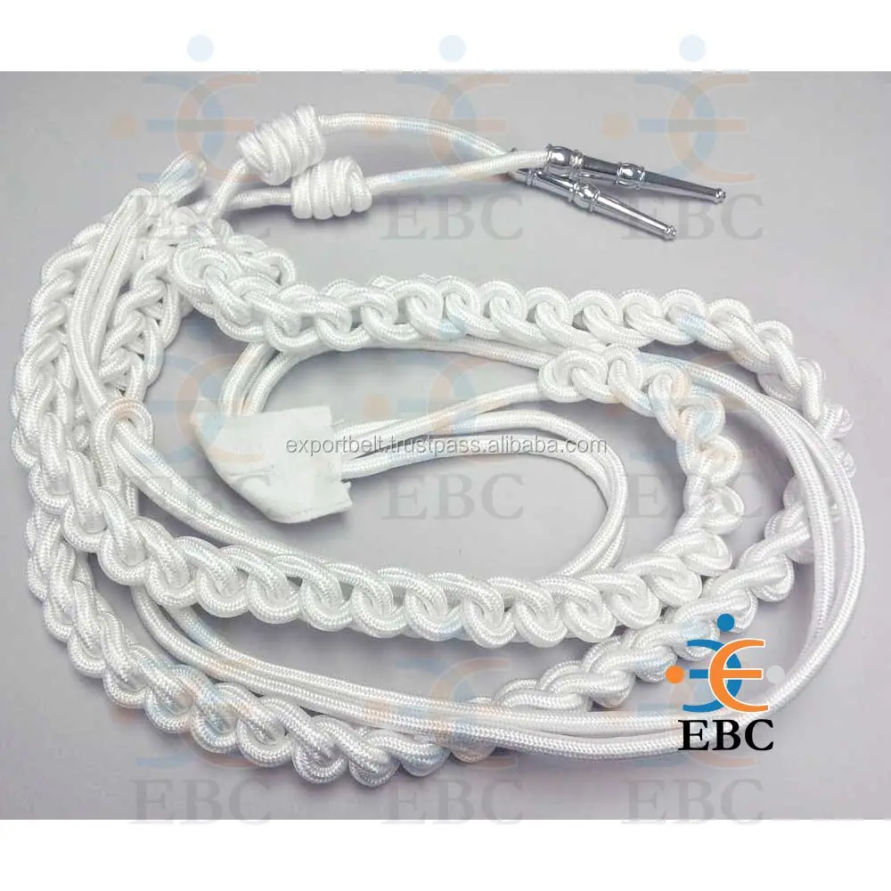 Forces Uniform Aiguillette with Metal Tips Dress Parade Gold Corded Aiguillettes for Staff Officers Ceremonial Band Uniforms