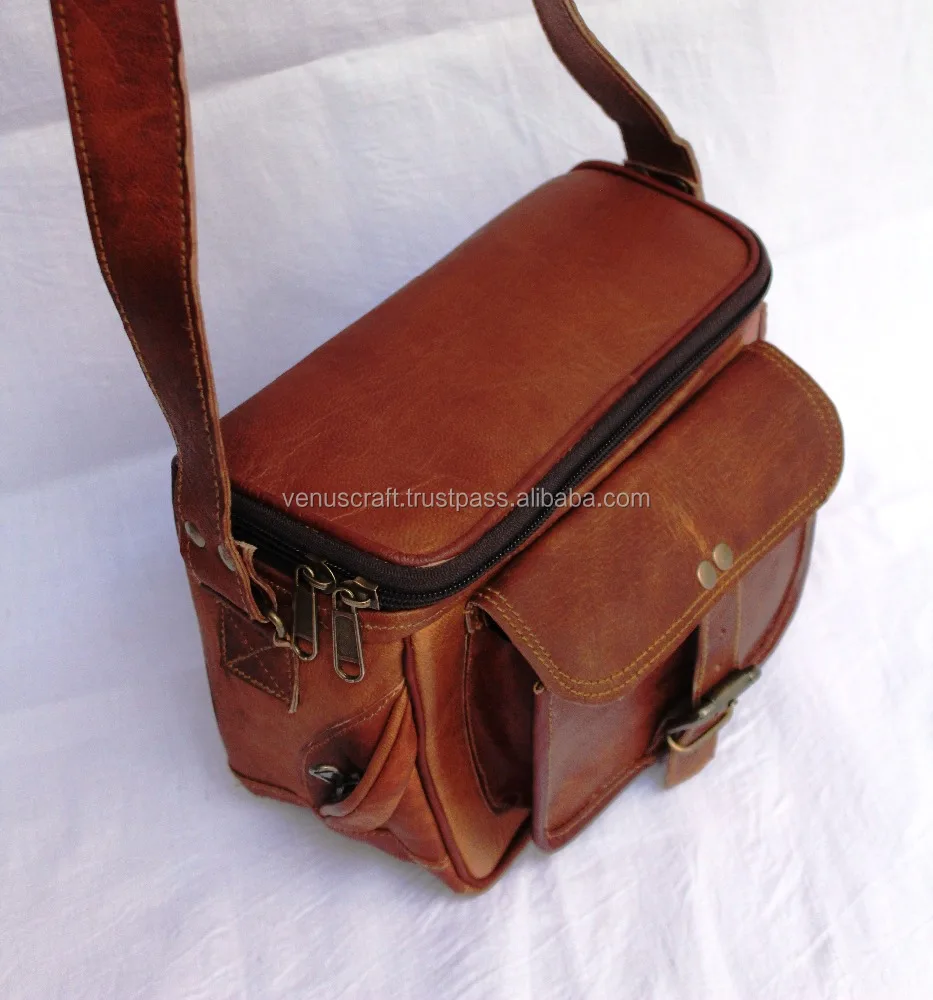 Винтажная сумка ручной работы из натуральной кожи для