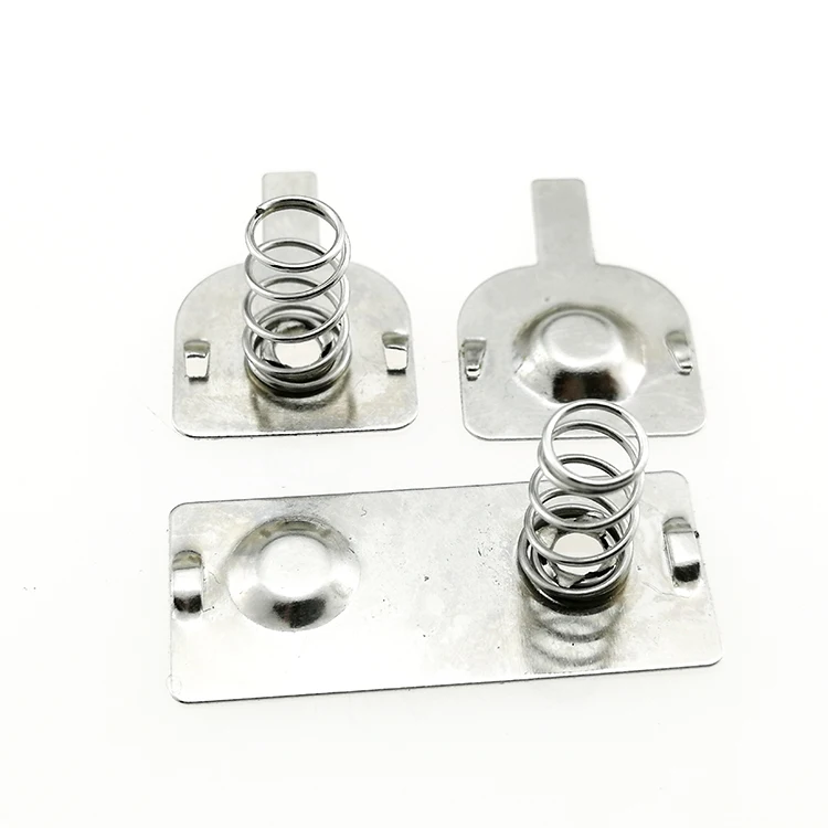 Hengsheng Customized AAA Compression Battery Spring Positive and Negative Contact Plate Holder 2mm Spade Connect Terminal