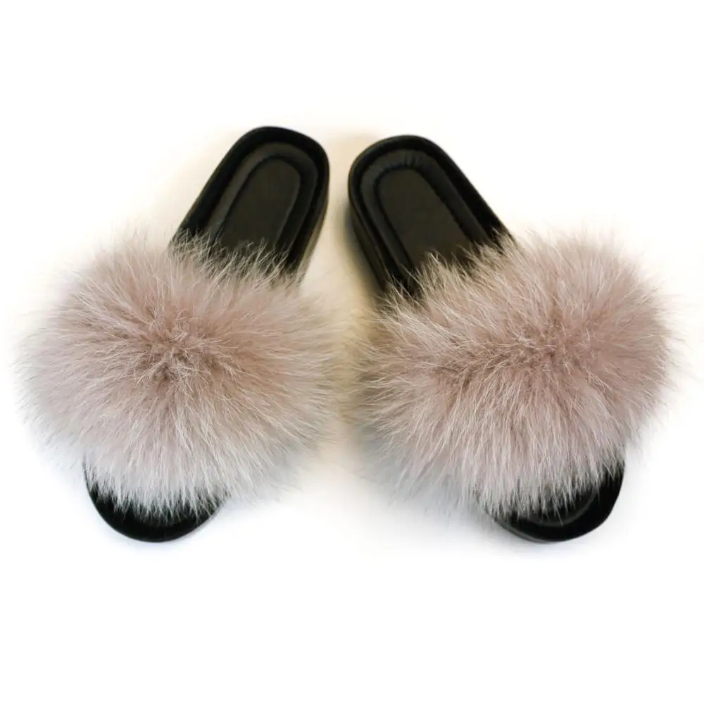 designer fur slides