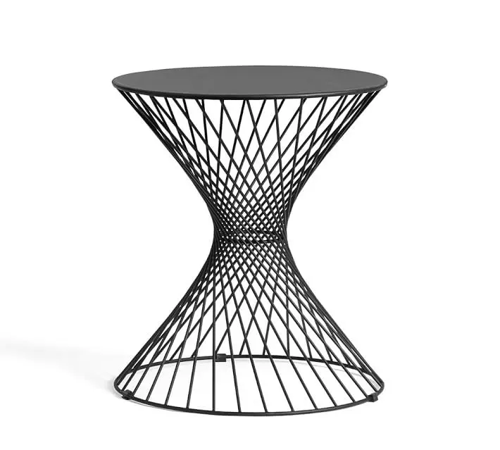 black metal wire side table