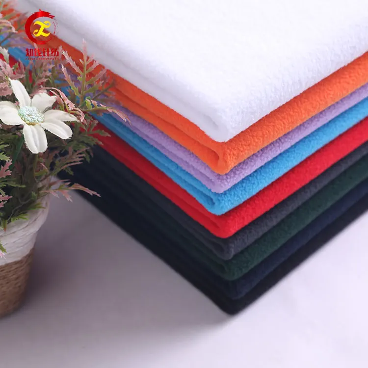 Флисовая ткань для вязания, домашняя текстильная ткань, светлая, однослойная и матовая, 100D/144F