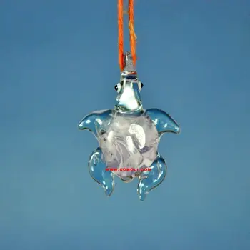 Blown work murano glass turtle pendant animal figurines jewellery