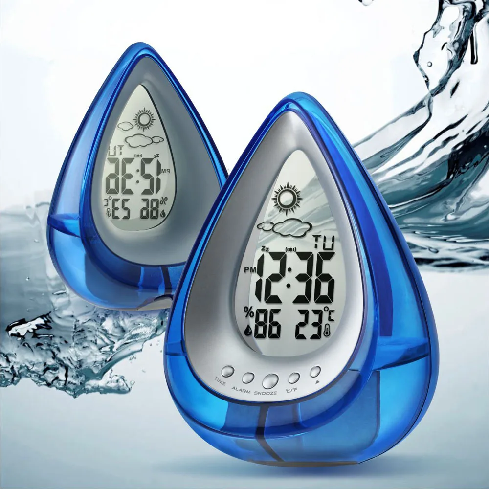 Air water power. Часы в воде. Часы капля воды. Часы в воде электронные. Метеостанции в форме капли.