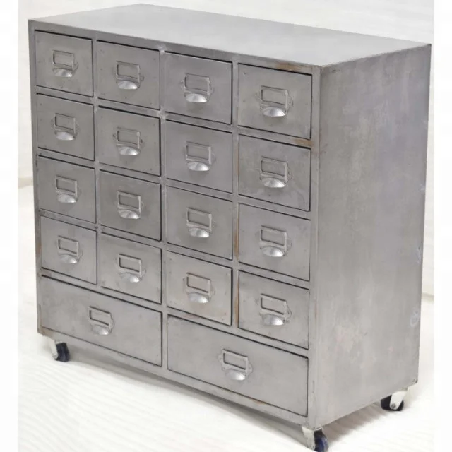 Vintage Industrial Multi Drawers Small Cabinet - Buy Metal Drawer Parts ...