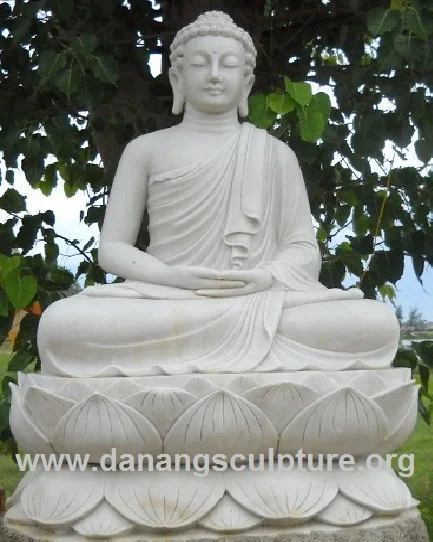 瞑想しているShakyamuniBuddha天然大理石の大きな石の仏像販売のための