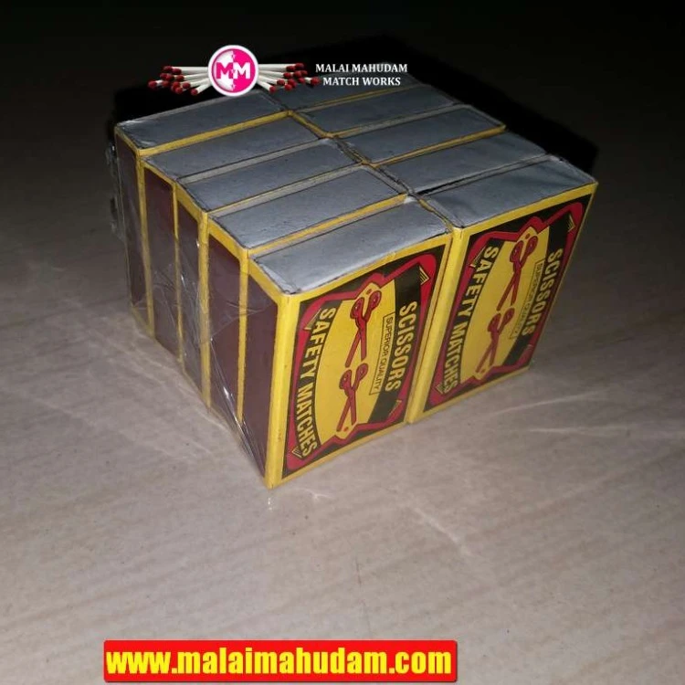 Красочные деревянные солнечные безопасные спички с черной спичкой