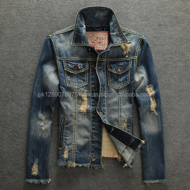 colored blue jean jackets