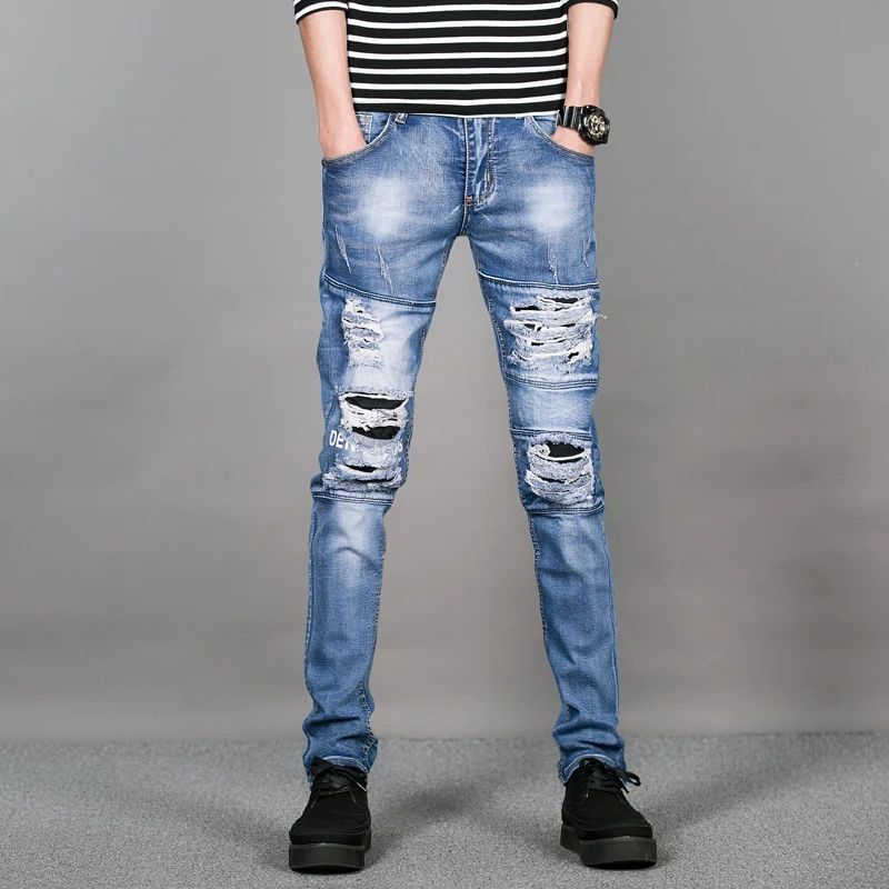 Pantalones Vaqueros Rasgados Rotos Modernos Para Hombre - Buy Los Pantalones Jeans,Los De Moda,Jeans De Moda 2017 Product on Alibaba.com