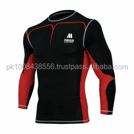 Rashguards Mma Rush Guard компрессионная рубашка оптом под заказ с сублимационным принтом Jiu Jitsu Grappling Bjj длинным
