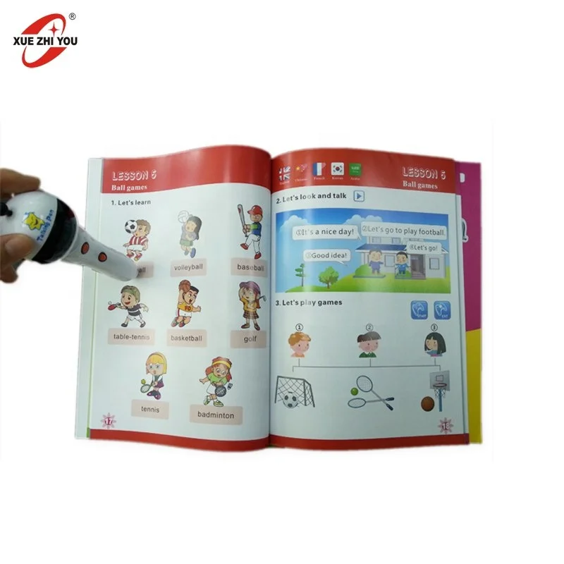 6 Languages Talking Pen English Book Reader Pen Kids Learning Machine Magic Pen
