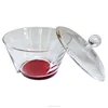 Clear with red bottom