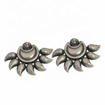 Wholesale Studs Earrings Women Fashion Silver Earrings Jewellery Suppliers and Exporter Unique Design 925 Sterling Silver Indian