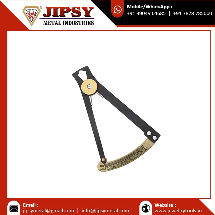Jauge à éventail Pour Pierres Précieuses - Outil De Mesure Diamant, 5 Bras, Acier Inox - Pour Bijouterie, Gemmologie - 9