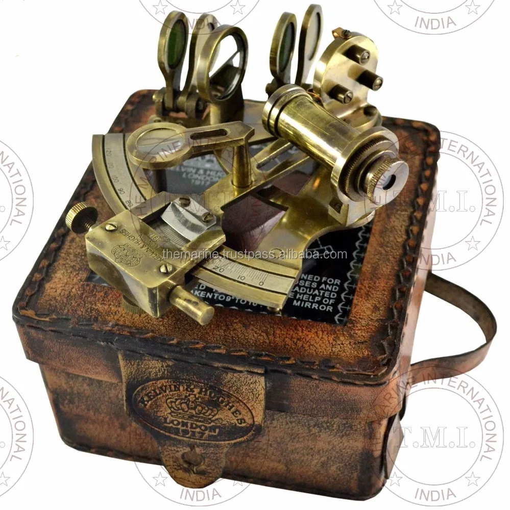 Details about   Handcrafted Nautical Sextant  Model London 1917 Marine Kelvin With Wooden Box 