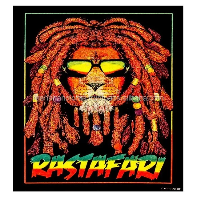 rasta lion tapestry