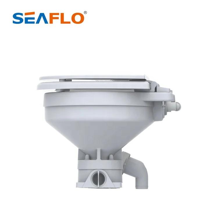 SEAFLO Simple to Operated 12V and 24V Marine Toilet With Electric Flush Pump