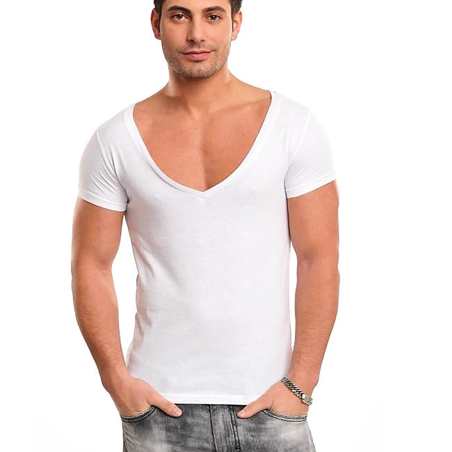 Plain Men's Burnout Neck T Shirt/ Men's Slim Workout T Shirts - Buy V T Shirt For Boys Product on Alibaba.com