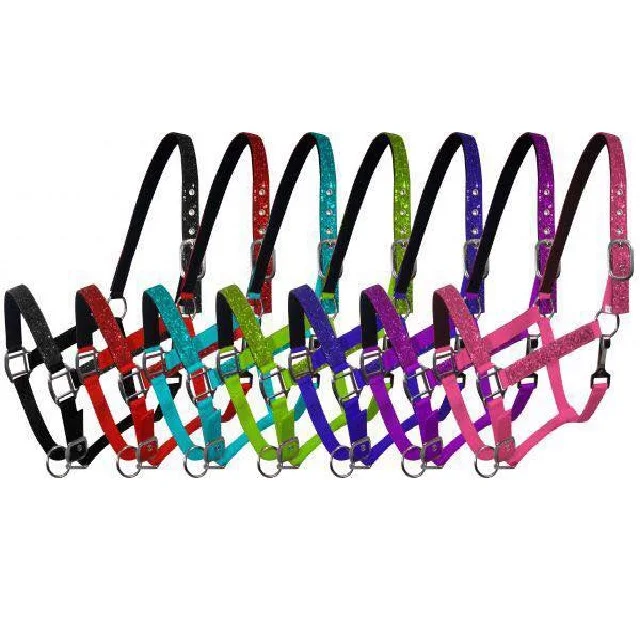 Horse Glitter Halter Nylon Halters Pp Horse Halters Equestrian Head Collars Horse Head Collar