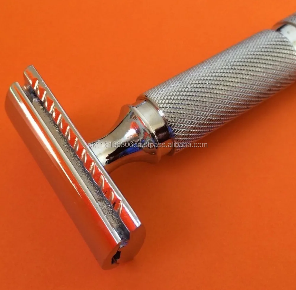 新款复古厚亨德尔安全剃刀 双刃剃须刀片剃须刀 Buy 双刃安全剃刀男 豪华品质蝴蝶打开剃刀 安全剃刀剃须套装 传统铬安全剃刀 的男人 全新的独立双刃安全剃刀的男人