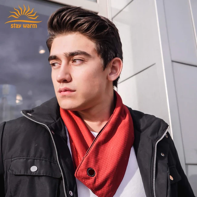 Модный Рождественский Подарочный шарф унисекс, шарфы с подогревом батареи 5 В для зимы