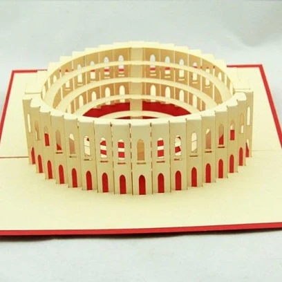 BC Worldwide Ltd Tarjeta pop-up 3D hecha a mano Italia Roma Coliseo cumpleaños día de San Valentín día de la madre día de la madre fiesta de bodas de Pascua reunión invitación navidad tarjeta de halloween re 