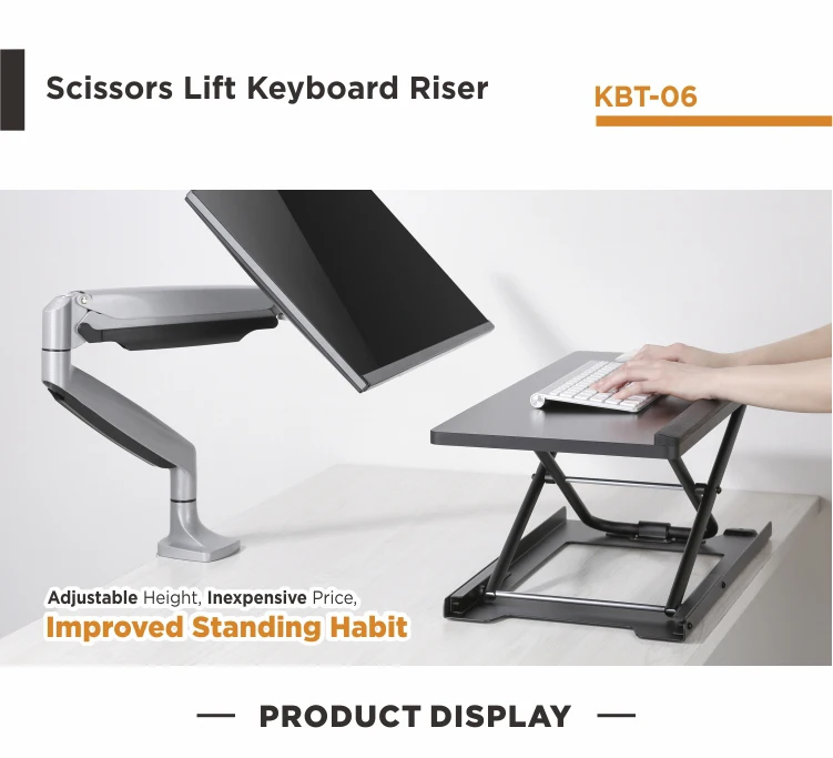 Keyboard Riser Pole Standing Scissors Lift Adjustable Keyboard Riser Stand Keyboard Tray