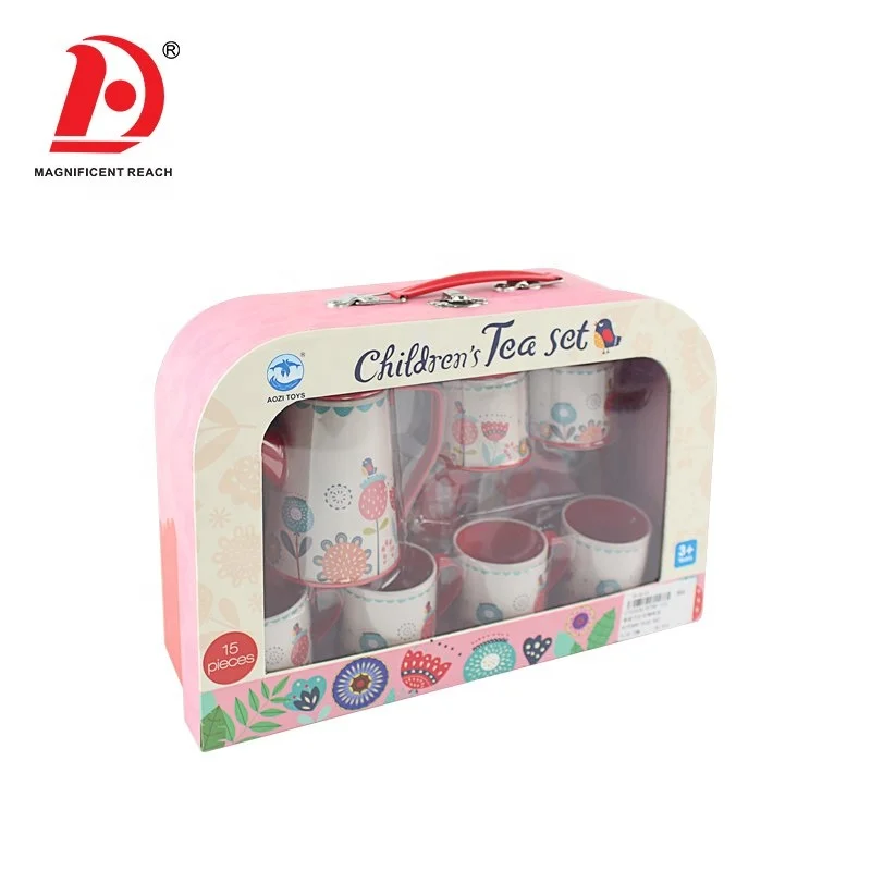 Детская портативная металлическая кофейная чашка посуда набор «сделай сам» для кухни ролевая игра маленький послеобеденного чая из нержавеющей стали игрушка детской