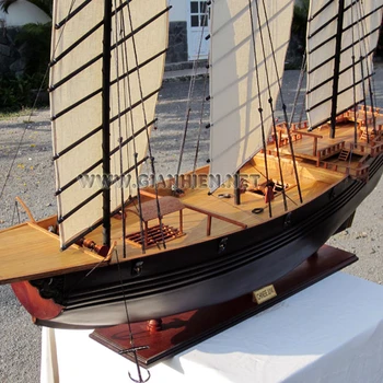 chinese junk xl wooden model boat - wooden handicraft model