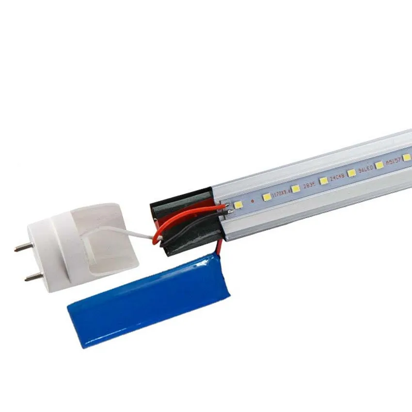 Аварийная Светодиодная трубка G13 9 Вт 2 фута T8 светодиодная лампа 600 мм с резервным аккумулятором на 3 часа в экстренное