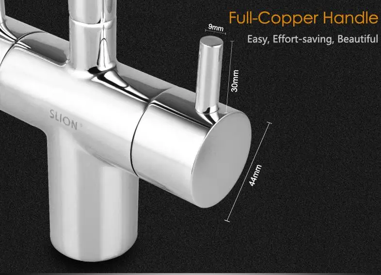 Modern Brass Kitchen Tap details